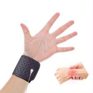 Grounding Wrist Strap with Grounding Cord - Black Leather